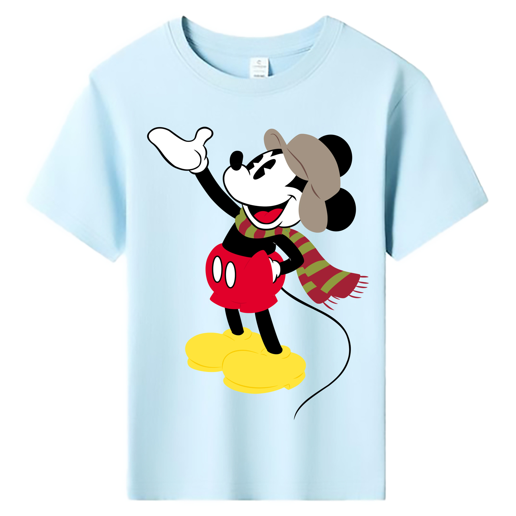 ミッキーマウス Mickey Mouse 綿100％キッズTシャツ（フロントプリント）